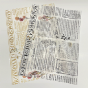 Poli Acetinado Flowers Jornal 49cmX49cm - Pacote c/20 folhas